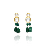 Karuna Green Double Drops Kundan Haar - The Pashm